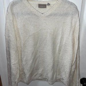 Off white croft & barrow v neck sweater